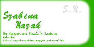 szabina mazak business card